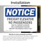 Signmission Freight Elevator No Passengers This Is A, 5 in W x Rectangle, Vinyl Decal OS-2PACK-NS-D-35-L-12919 - alternate 4